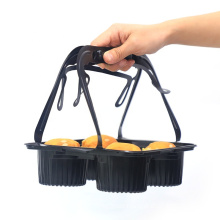 Disposable PP plastic 4 cup holder tray water cup carrier holder